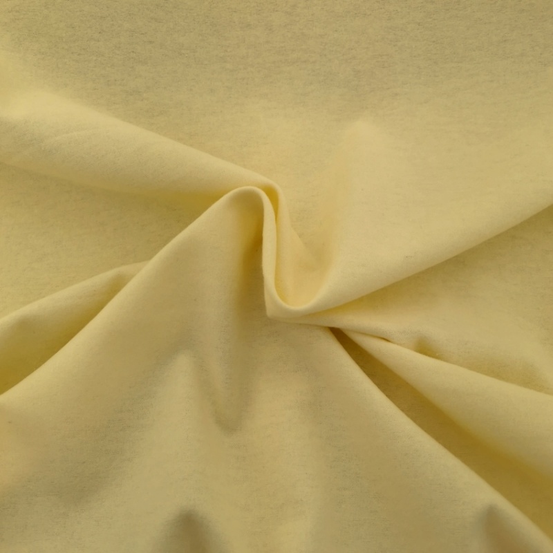 Winceyette Flannelette Cotton Lemon, Brushed Cotton